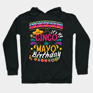 Its My Cinco De Mayo Birthday Funny Birthday Party Mexican Hoodie